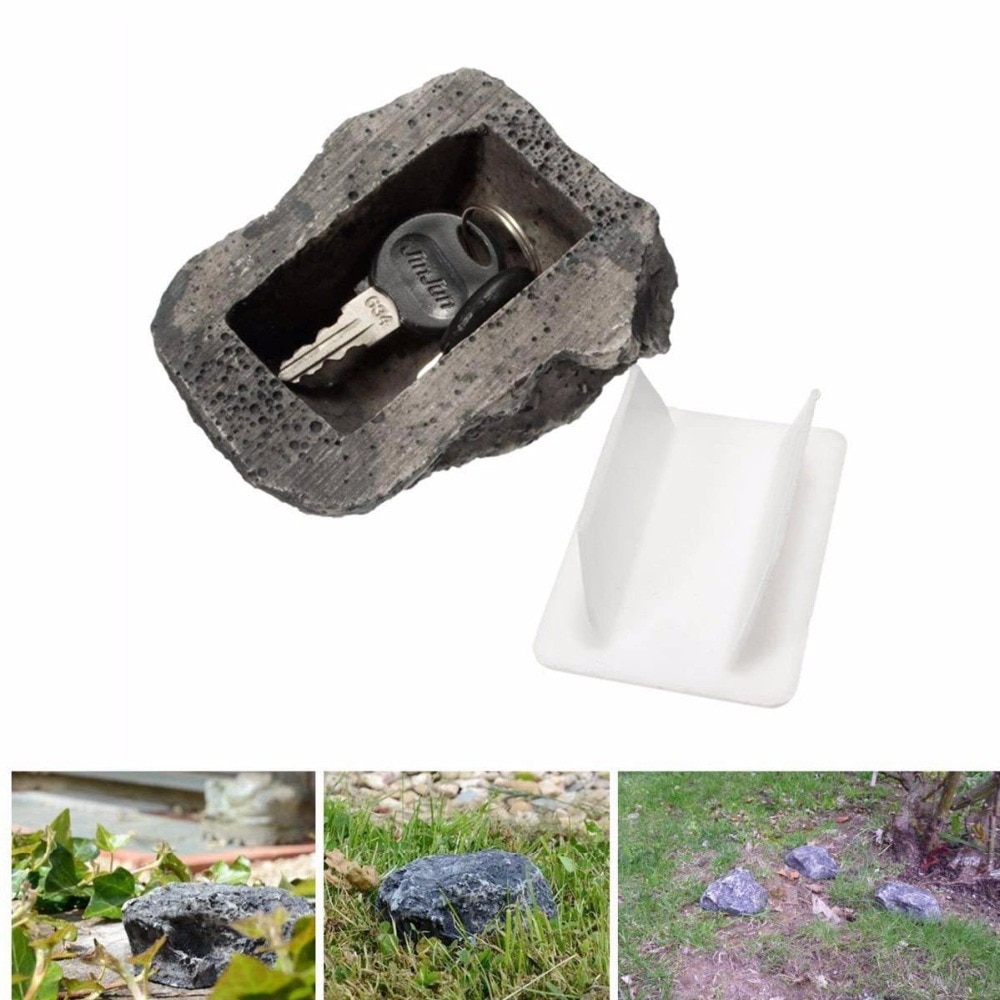 Outdoor Garden Key Box Rock Hidden Hide In Stone Security Safe Storage Hiding