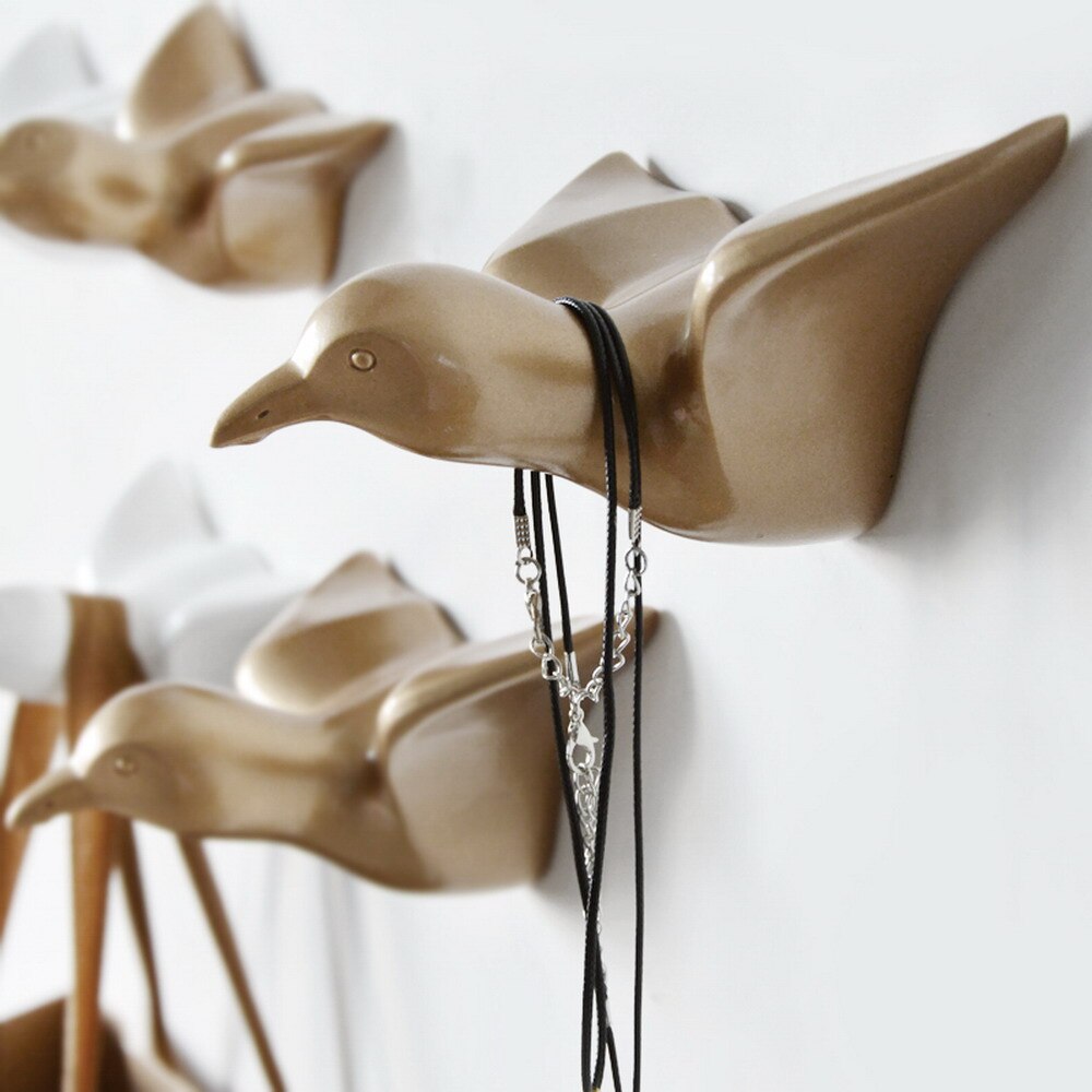 Badkamer Deur Kapstok Moderne stijl Hars 3D Seagull Vorm Decoratie Haak, Zeemeeuw Vorm Decoratieve Haak