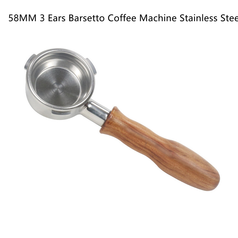 58mm bodemloze naakte portafilter, 3 oren, rood, voor Barsetto