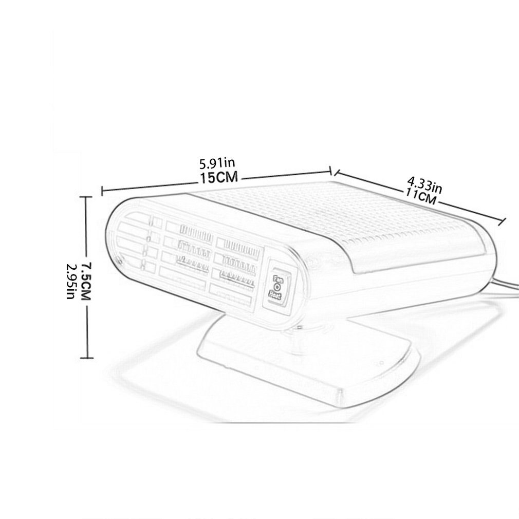 12V Auto Car Heater Heating Cooling Fan Windscreen Window Glass Demister Driving Defroster Demister Auto Accessories