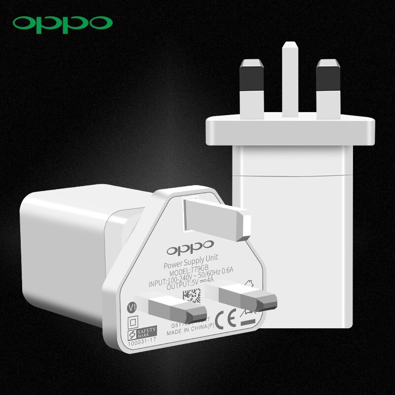 VOOC Flash Fast Charging Micro usb / Type-c Cable Original 5V 4A Fast Charging for OPPO R11 R11s R9s R7s R15 A5s A3s R17 k5: Only UK Charger