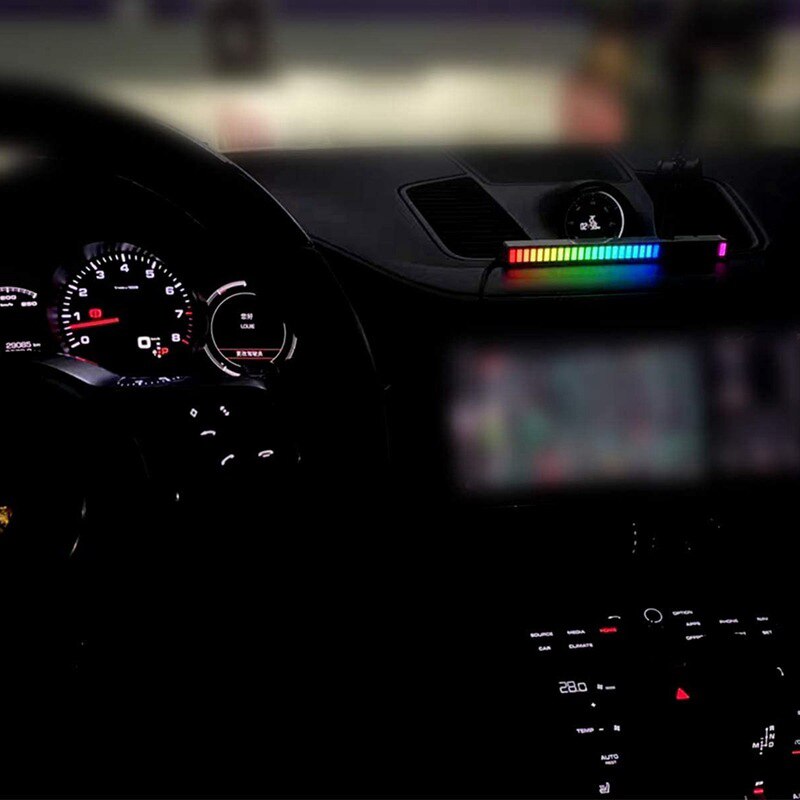 Rgb Sound Control Led Light Control Pickup Voice Activated Ritme Lichten Kleur Ambient 32 Bit Muziek Indicator Auto Desktop