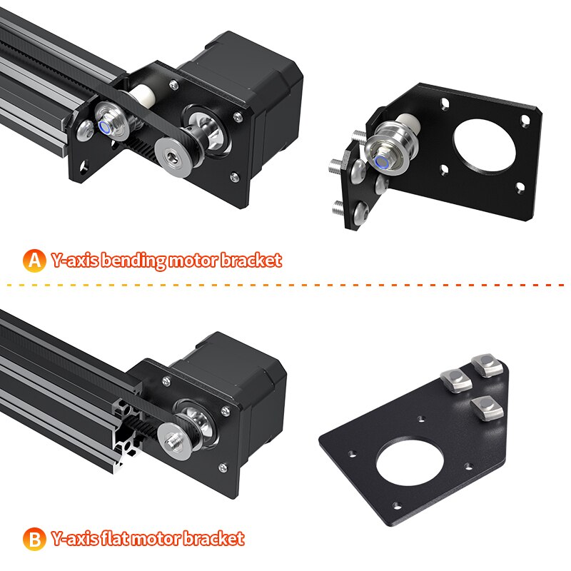 3D Printer Parts Y/X Axis Motor Mount Bracket Right/ Left X/Z-Axis Front/Back Motor Mount Plate X/Y Tensioner For CR-10 Ender-3
