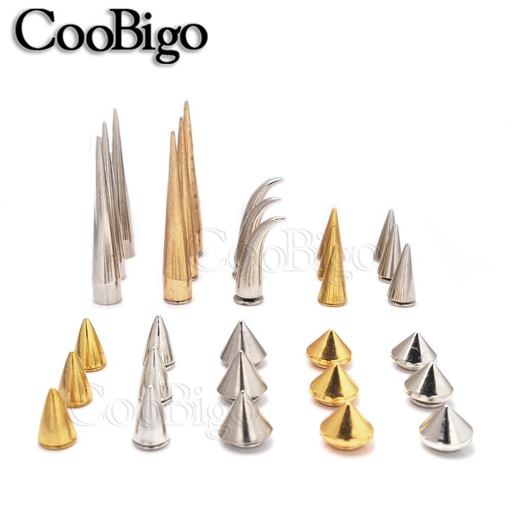 20 Sets Metal Cone Studs En Spikes Diy Craft Cool Punk Garment Klinknagels Voor Kleding Tas Schoenen Lederen Diy Handwerk onderdelen