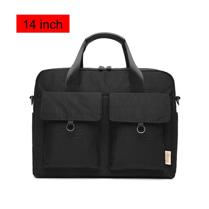 Laptop Bag 13.3 14 15.6 Inch Waterproof Briefcase for Macbook Air Pro Office Computer Shoulder Handbag Large Business Bags XA61C: 14in BlackA