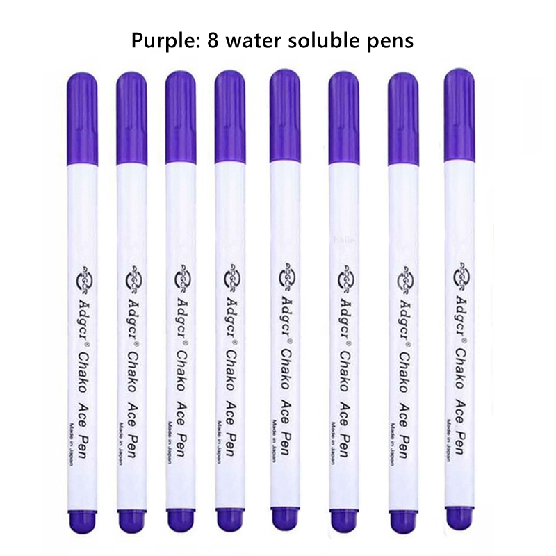 Haile Fabric Markers Fade Out for Drawing Lines Disappearing Marker Pens Patchwork Fabric PP Multi Purpose DIY Craft Sewing Tool: black