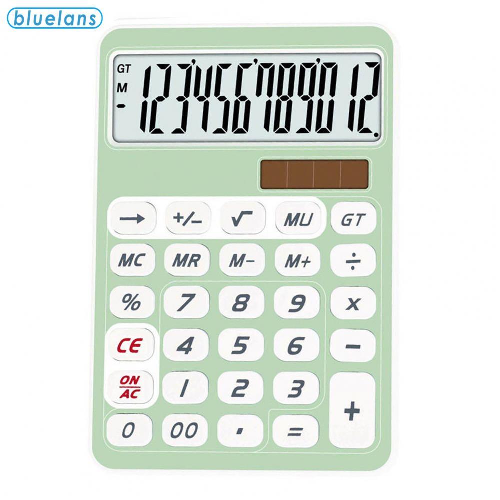 Large-Screen Display Financial Accounting Calculator 12 Digits ABS Portable Solar Office Computer Calculator