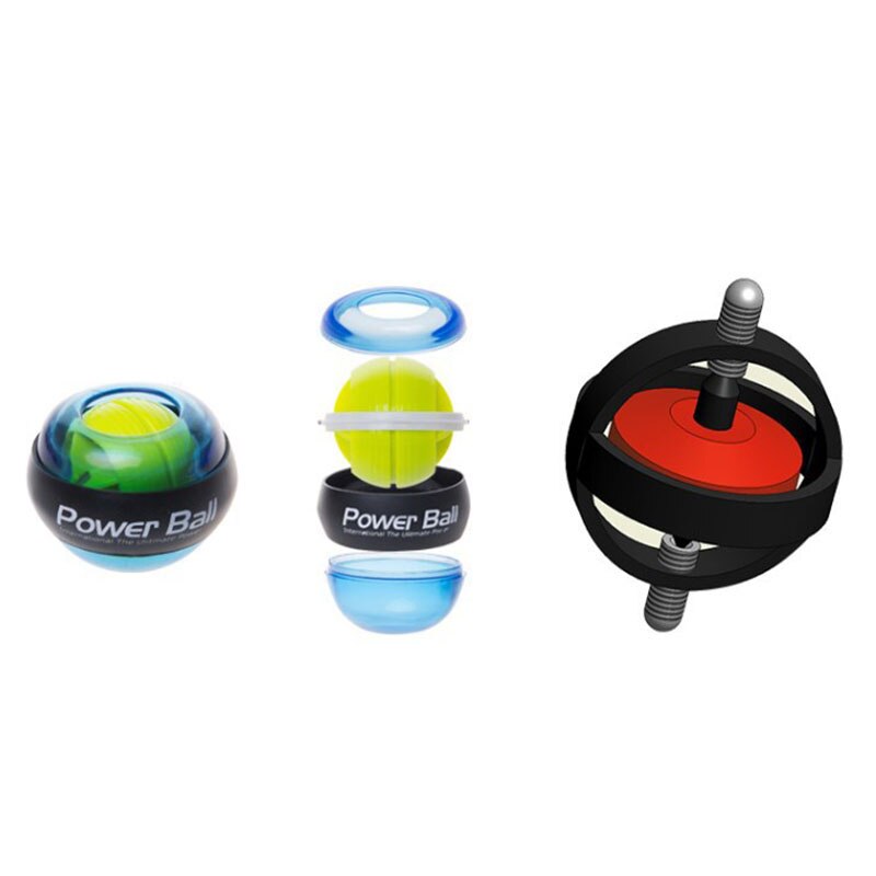 Bola para la muñeca LED Gyro, agarre de mano, fortalecedor de bola giroscópica, ejercitador de antebrazo de muñeca para brazos más fuertes, dedos de muñeca, huesos y músculos