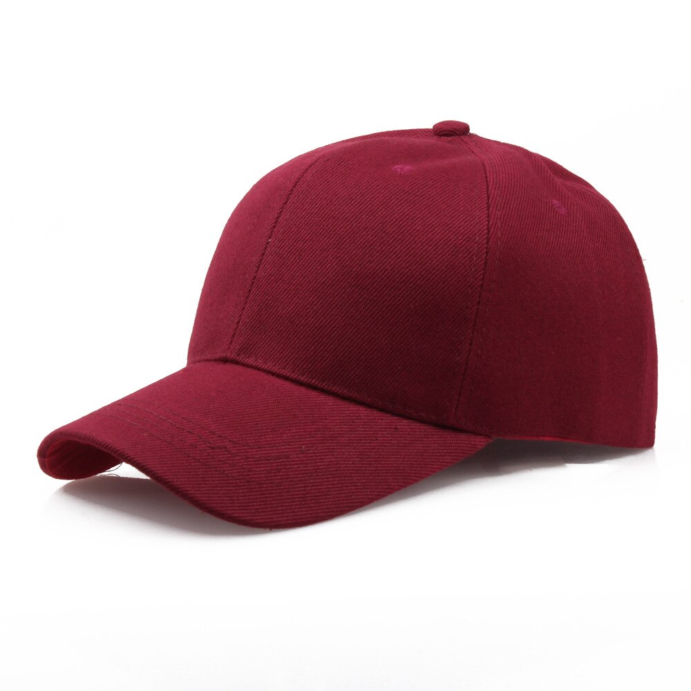 1 kpl lippalakki naiset miehet kesä kevät puuvillalakit naisten kirjain kiinteä aikuisten baseball-lippis hattu snapback pariskunnille: Viininpunainen