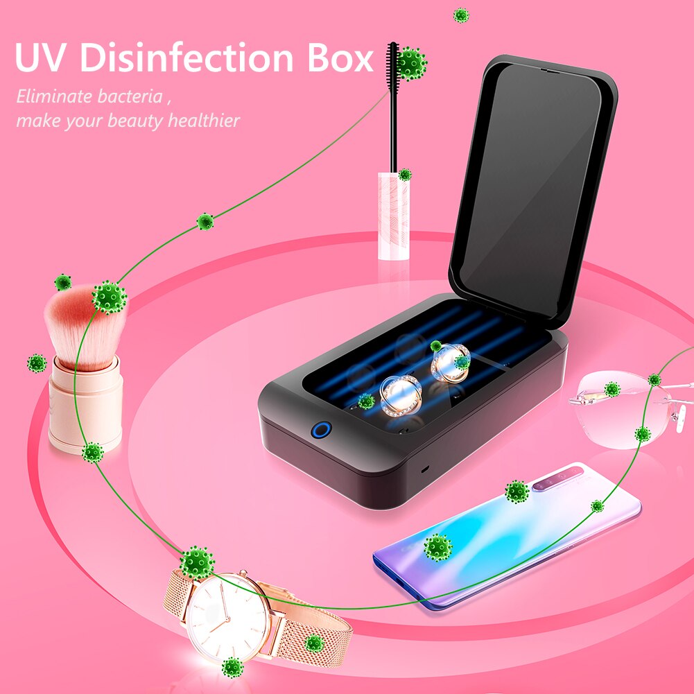 X2 UV Phone Sterilizer Box Jewelry Phone Cleaner Sanitizer Disinfection Box