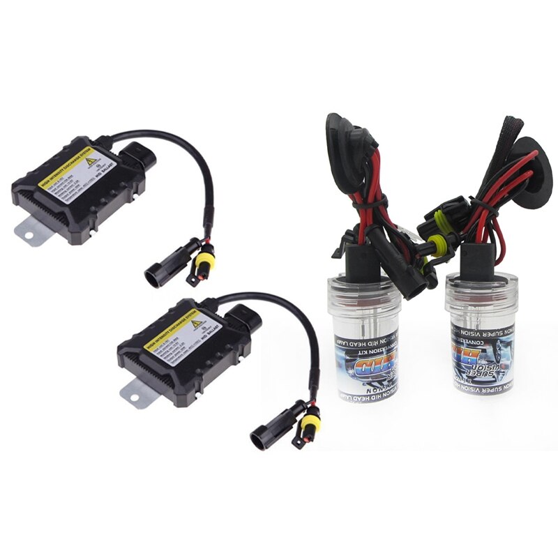 2 x H8/H9/H11 HID Xenon Replacement Bulb 2 Bulbs Headlight 35W Lamp Light 6000K & 2Pcs 35W Digital HID Xenon Conversion Ballast