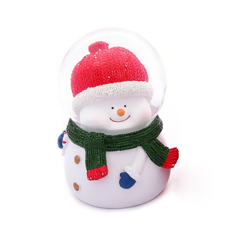 Valentine's Day Christmas Resin Music Snow Glass Santa Claus Crystal Ball Children Snow Ball, Crystal Music Box: Yellow