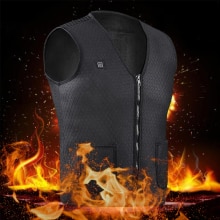 Mannen Vrouwen Outdoor Usb Infrarood Verwarming Vest Jas Winter Flexibele Elektrische Thermische Kleding Vest Voor Sport Wandelen Shippin