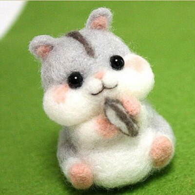 Muñeco de juguete de ardilla hecho a mano, paquete de fieltro de lana para mascotas, lindo Animal, sin acabado: Default Title