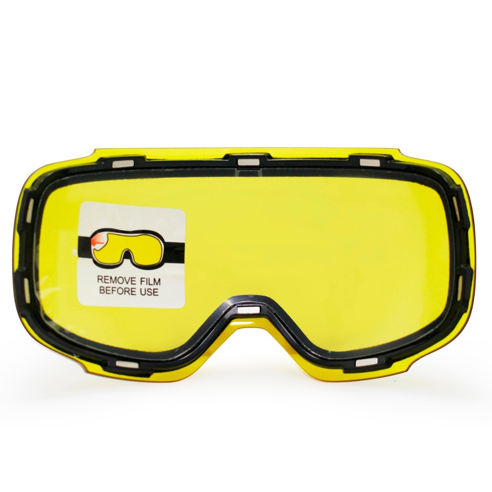 Originale Giallo Graziato Lente Magnetica per occhiali da sci GOG-2181 anti-fog UV400 da sci occhiali occhiali da neve di Notte Sci (solo Lens)