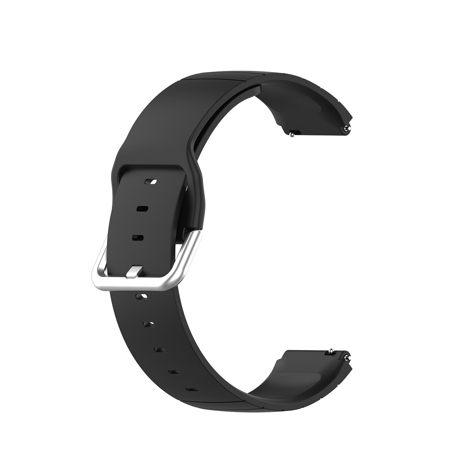 Vaihtorannehihna 19mm kellon ranneke xiaomi haylou solar  ls01 id205 :lle tahallinen  ip68 älykello urheiluranneke tarvikkeet: Musta