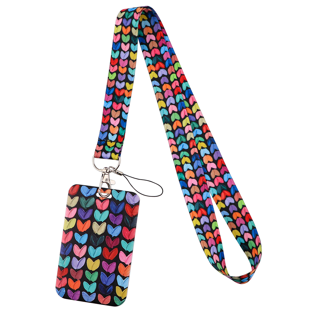 CB1289 różowa miłość smycz na szyje smycz na klucz ID karty paski na telefon USB pokrowiec na karty DIY smycz na szyje ozdobny pasek lasso smycz: 11
