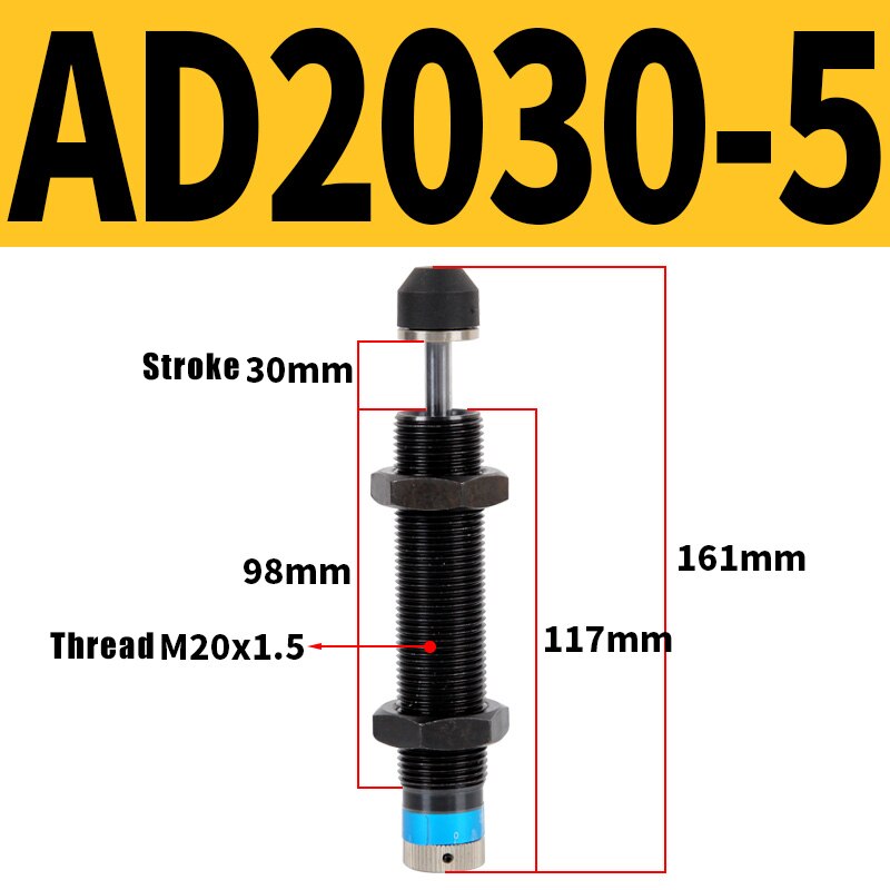 Hydraulischen Einstellbaren Stoßdämpfer AD Serie AD1425 AD2050 Öl Hydraulische Puffer für AD1410 AD1412 AD1612 AD2020 AD2525 Absorber: AD2030-5