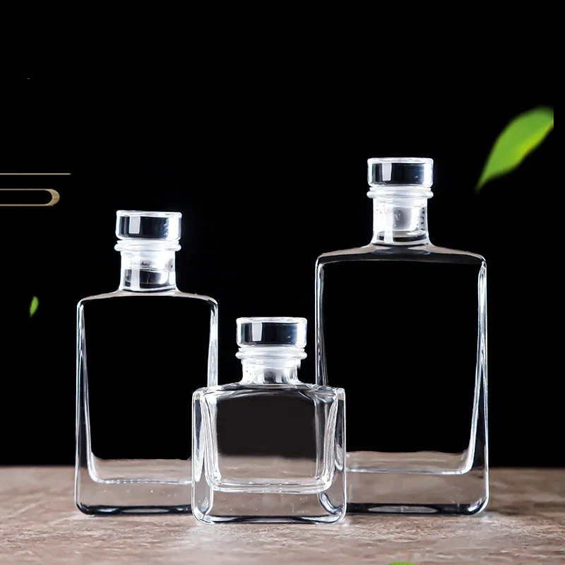 Drank Glazen Alcohol Fles 100ML Loodvrij Whisky Karaf Wijnglazen Fles met Stop Luchtdicht Sake Set Bar accessoires