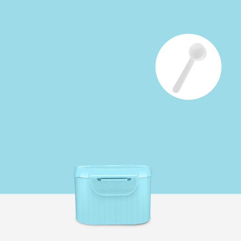 Bebé de almacenamiento de alimentos de bebé, almacenamiento de leche en polvo fórmula dispensador de recipientes contenedor de comida tanque de plástico de PP de una sola capa: blue S