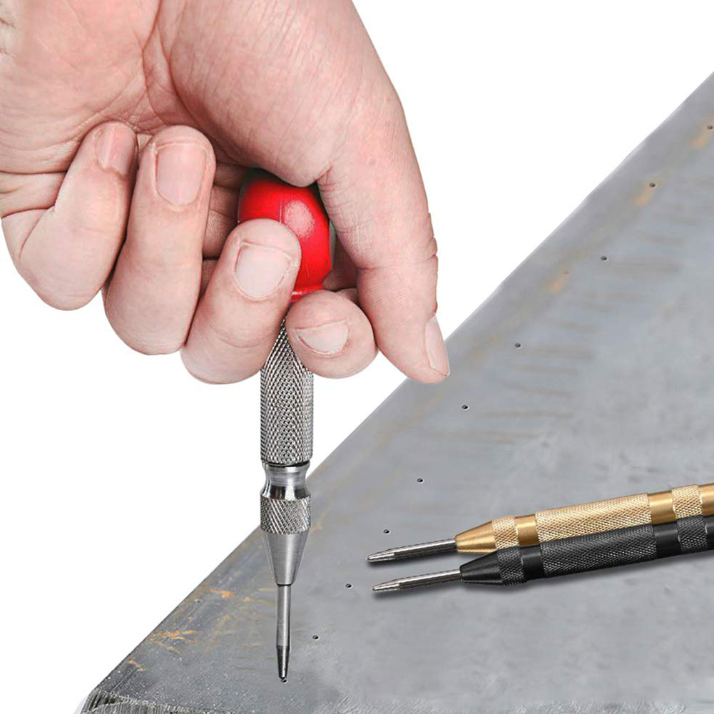 3pcs Automatic Center Pin Punch Spring Loaded Marking Starting Holes Tool Wood Press Dent Marker Woodwork Tool Drill Bit