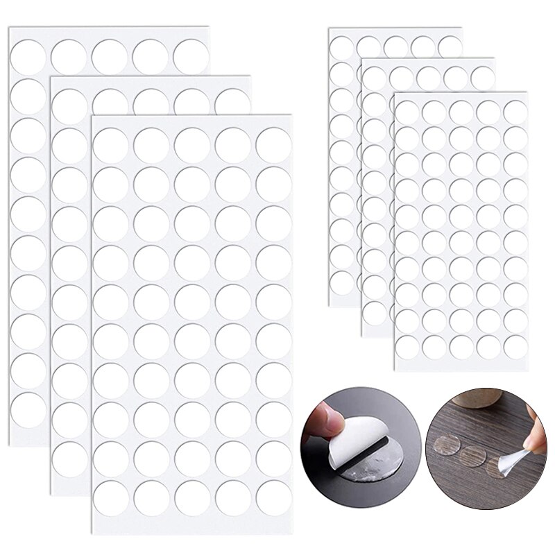 USER-X Traceless Glue Transparent Double-Sided Adhesive Tape Dot Waterproof Acrylic Adhesive Round Sticker Blind Box Figures