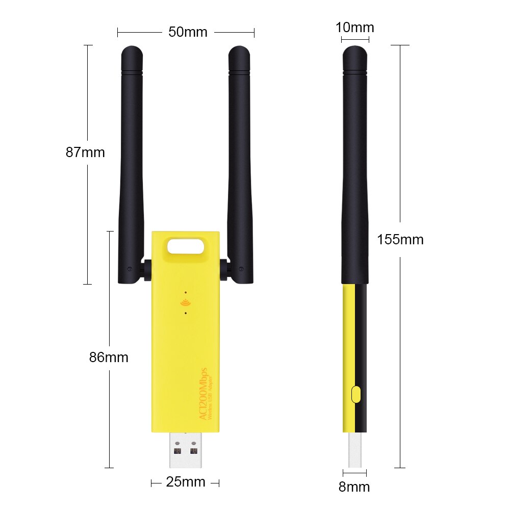 Dual Band 1200Mbps kabellos USB 3,0 Realtek RTL8812AU/BU Wifi Adapter 2,4G/5Ghz Netzwerk Karte dongle Mit Antennen für Schreibtisch PC