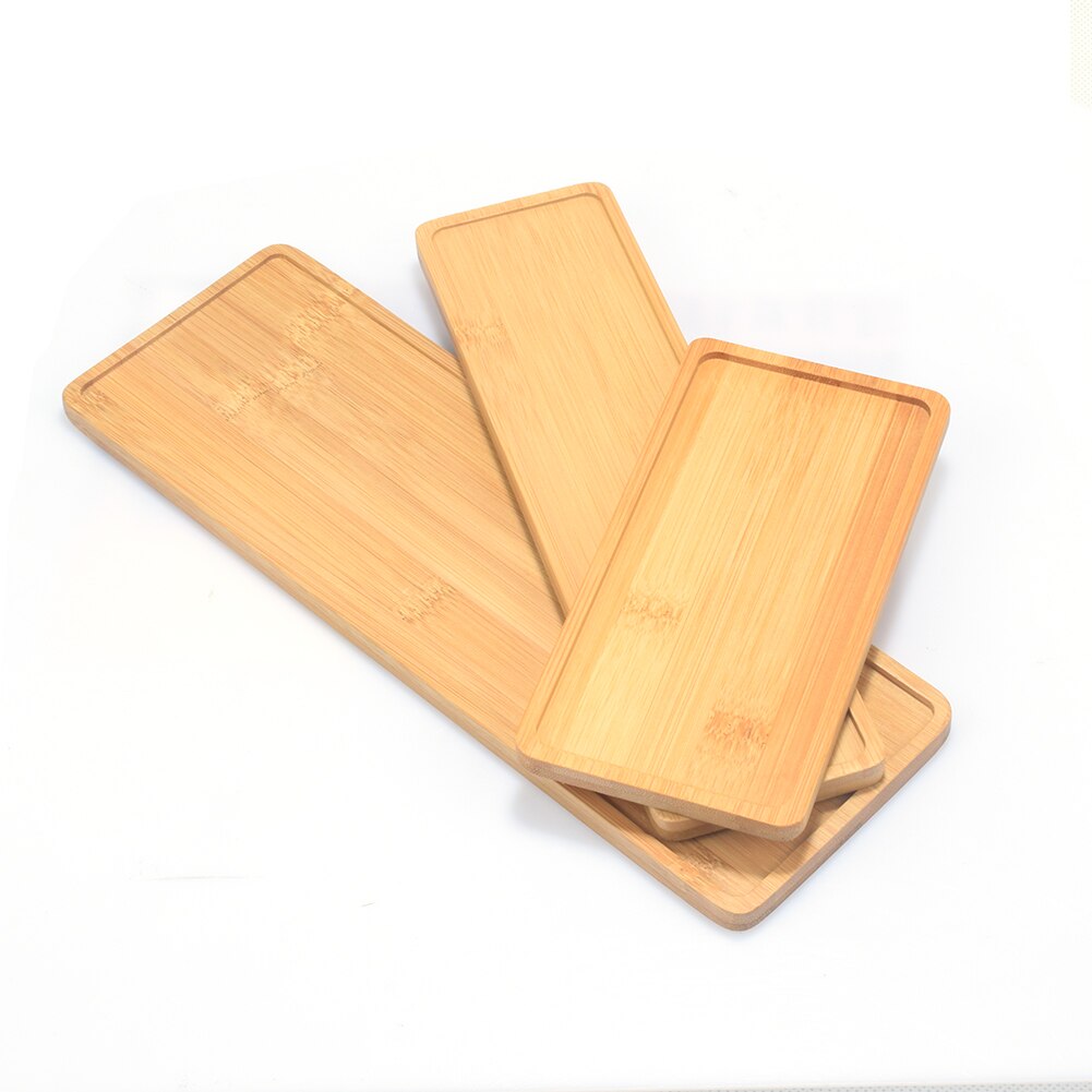 Mini Pflanze Blumentopf Rechteck bilden Bambus Untertasse Anlage Tablett Stand Favor Sukkulenten Topf Fach Einfache Elegante Wohnkultur