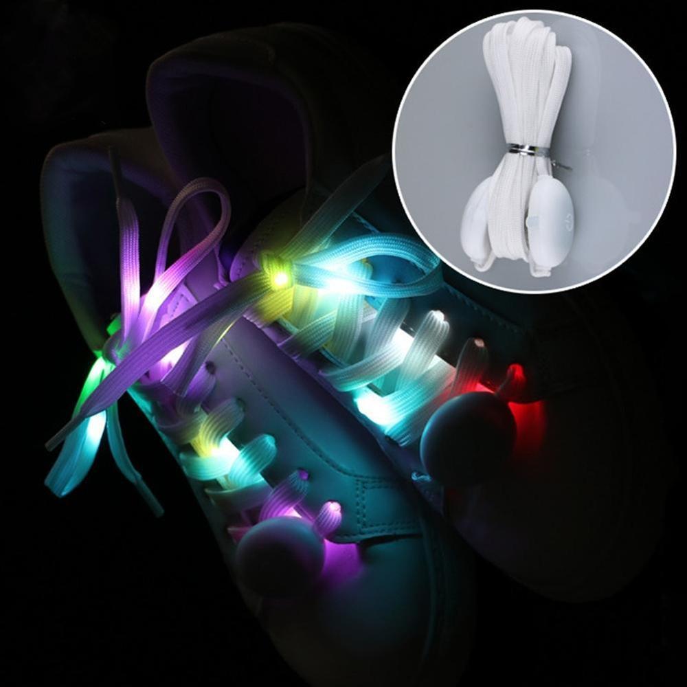 1 paar 120CM LED Schoenveters Cool Lichtgevende Knipperende Veters Disco Party Light Up Glow Nylon Band