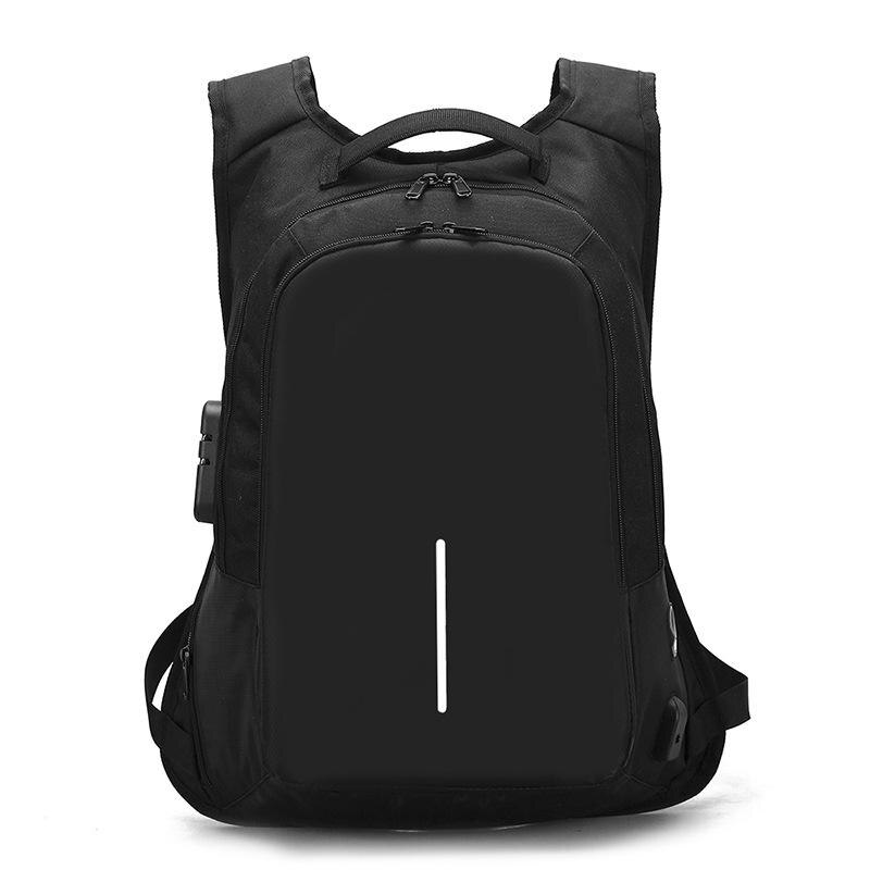 Mode Rugzak Waterdichte Laptop Mannen Rugzak Antidiefstal Schooltas Voor Tiener Jongens Bagpack Mannelijke School Rugzak: Black backpack