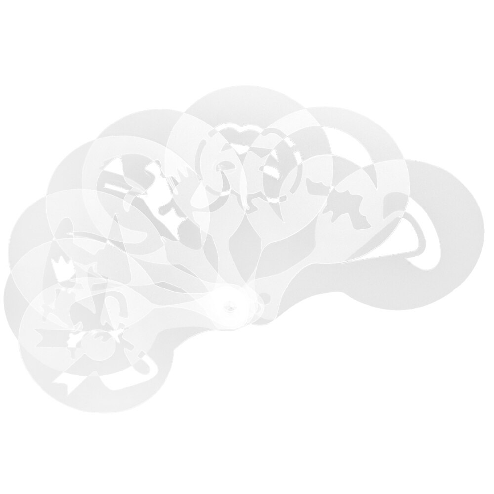 32pcs Milk Foam Coffee DIY Cappuccino Latte Stencils Printing Model for Cafés Kitchen Bar: Default Title