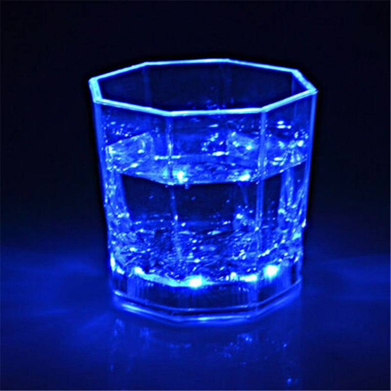 Multicolor LED Glowing Glasses Cup Flash Light Up Cups Drinking Flashing Shot Light LED Bar Night Club Party Bar: Blue