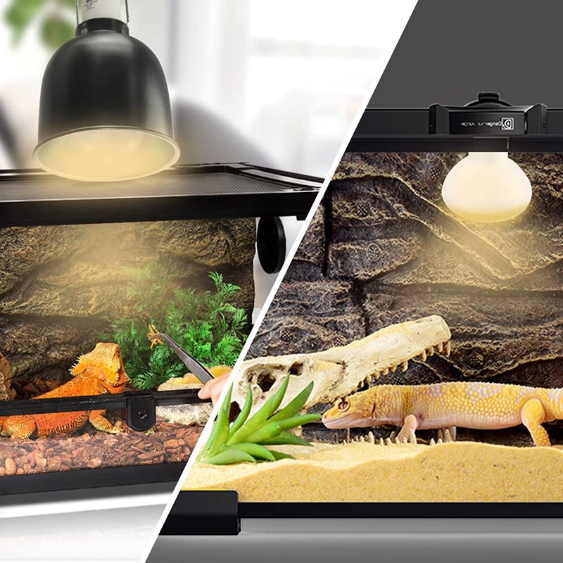 Reptiel Verwarming Lamp UVA + UVB Schildpad Zonnebaden UV Gloeilampen Hagedis Reptiel Huisdier Daglicht Lamp Amfibieën Temperatuurregelaar