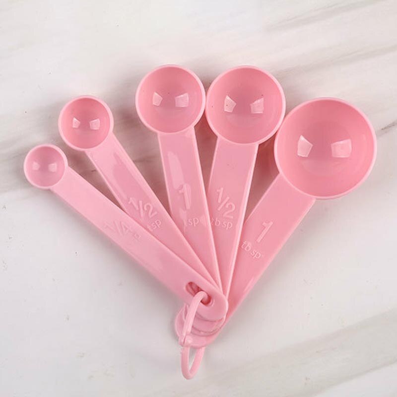 10Pcs/Set Kitchen Measuring Spoons PP Plastic DIY Baking Supplies Portable Pure Color Stackable Combination
