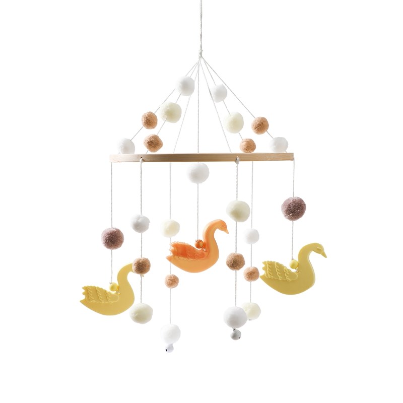 Baby Holz kleine Birdie Bett Glocke Halterung Cartoon Krippe Bett Glocke mobile hängende Rassel Spielzeug Kleiderbügel Baby Krippe Dekoration Access ori