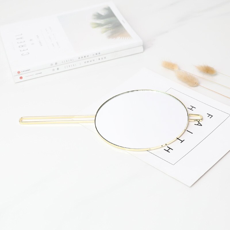 Round Wall Hanging Mirror Decorative Mirror with Hanging Hook Makeup Shaving Iron Mirrors