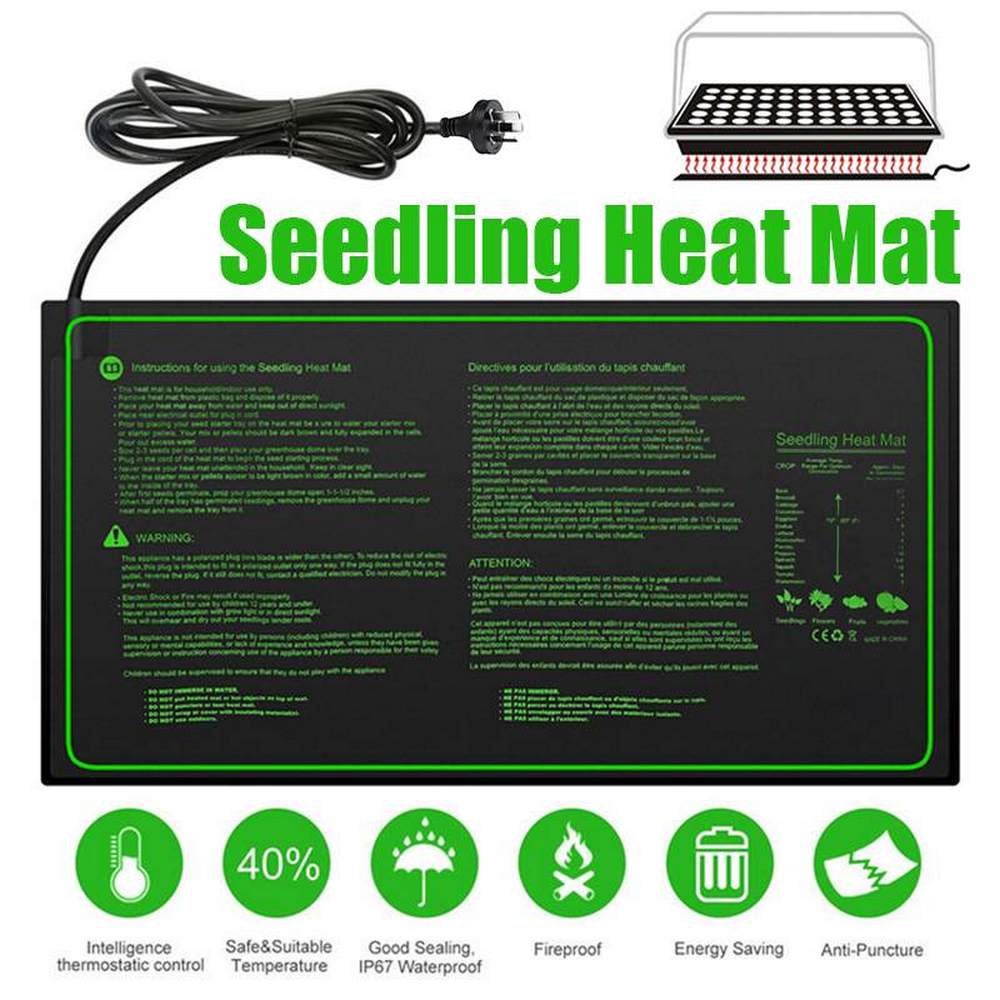 10x20.75inch Seedling Heating Mat Waterproof Plant Seed Germination Propagation Clone Starter Pad Garden Supplies EU/AU/US/UK