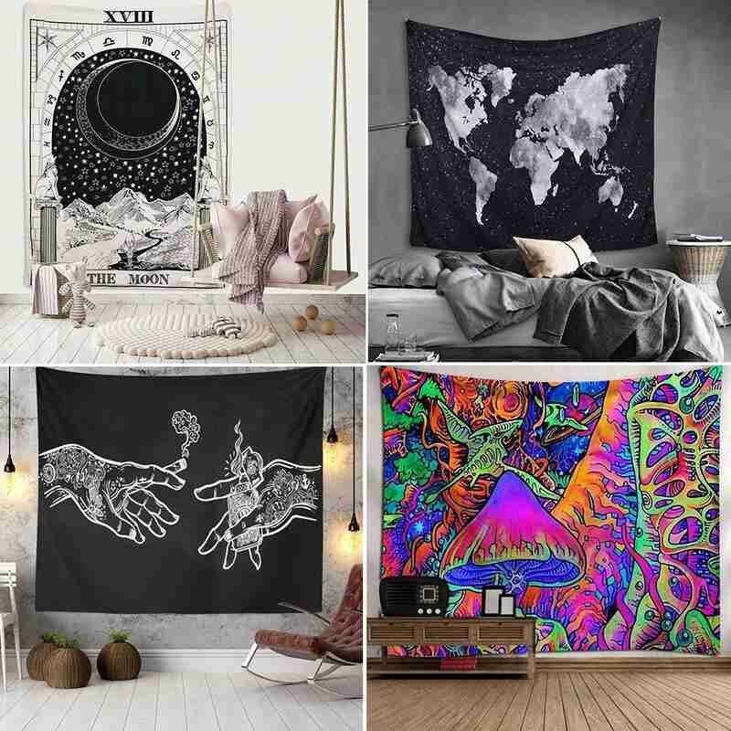 Indian Mandala Tapestry Wall Hanging Digital Printing Tapestry Home Wall Hanging Beach Towel Cushion Home Art Psychedelic Decor