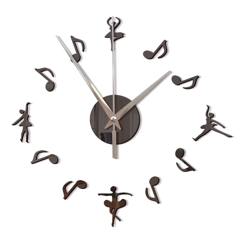 Music Studio Wall Sign Clock Music Notes Wall Clock Treble Clef Music Wall Art Decorative Clock For the Musician or Singers