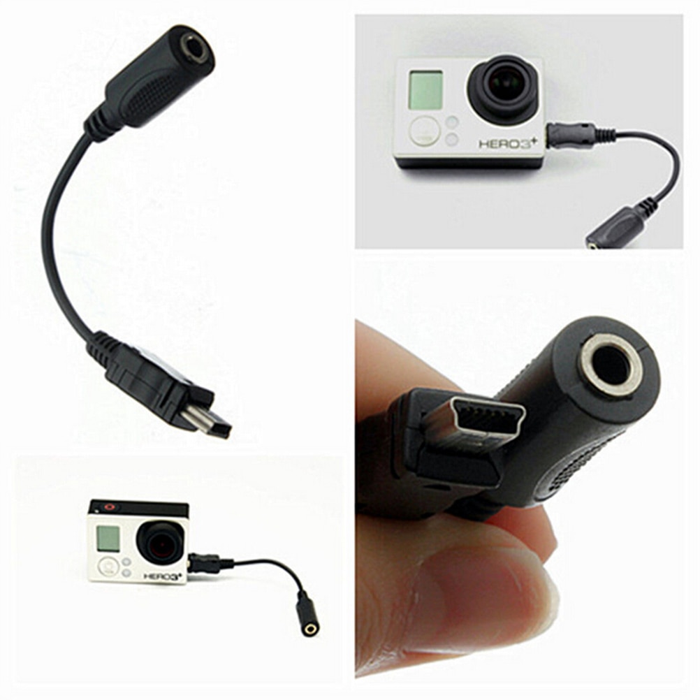 Usb 3.5Mm Microfoon Mic Adapter Kabel 5Pin Voor Gopro Hero 3
