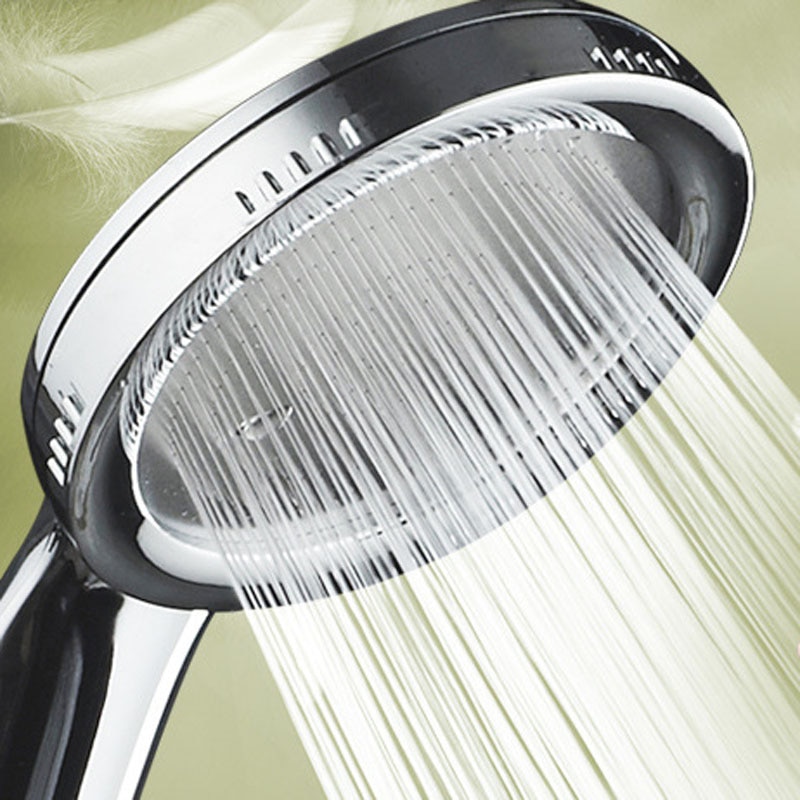 Pressurized Nozzle Shower Head ABS Bathroom Accessories High Pressure Water Saving Rainfall Chrome Shower Head