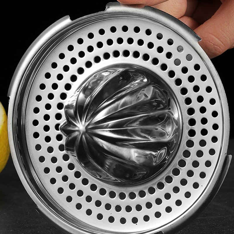 Portable lemon orange manual fruit juicer stainless steel kitchen accessories tools citrus raw hand pressed juice maker
