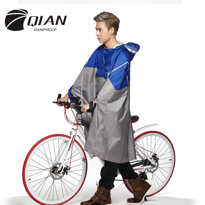 Qian regntæt udendørs moderigtig regn poncho rygsæk reflekterende tape klatring vandreture rejser regnovertræk