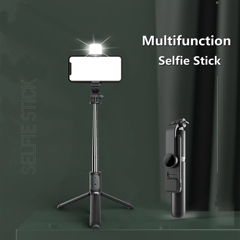 Remote Control Selfie Stick Telescopic Folding Selfie Stick Vertical Tripod Selfie Stick Outdoor Travel Record Bluetooth Selfie