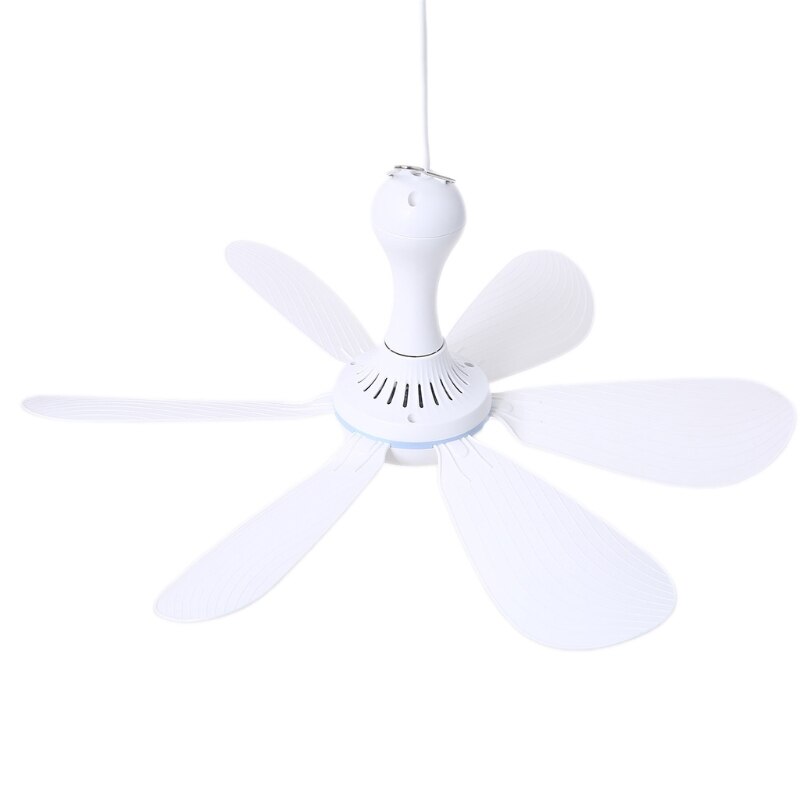 Mini ventilateur de plafond suspendu, 220V, 20W, 16.5 pouces, 6 vitesses, avec interrupteur marche/arrêt et câble d&#39;alimentation de 1.8m, pour dortoir, U1JE: US