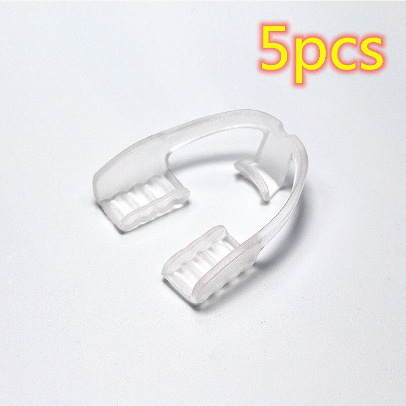 Mond Guard Vasthouders Tand Protector Orthodontische Brace Buck Tanden Mondstukken Orthodontische Toestel Trainer Boksen Accessoires: 5pcs