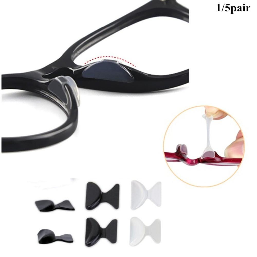 1/5 paar zachte, antislip siliconen neuspads voor zonnebrillen, leesbrillen, dunne neuspads en accessoires