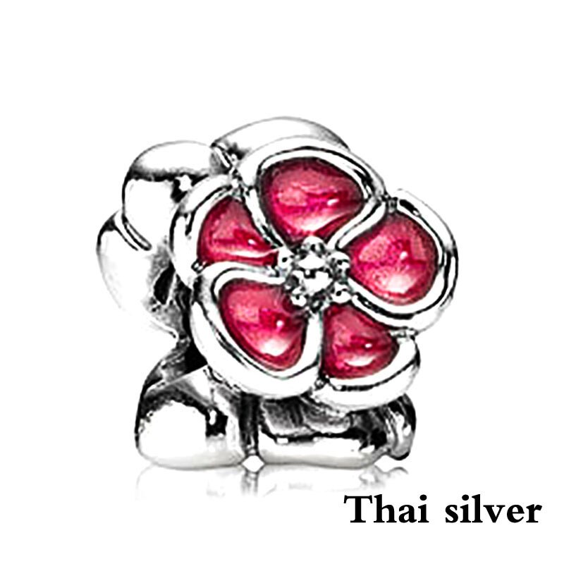 NEUE Thai Silber Retro Weihnachten Baum Schneeflocke Bär Eule Blume Liebe Perlen Clip Charme Original Begrenzte Edition Schmuck: PDLLW0469