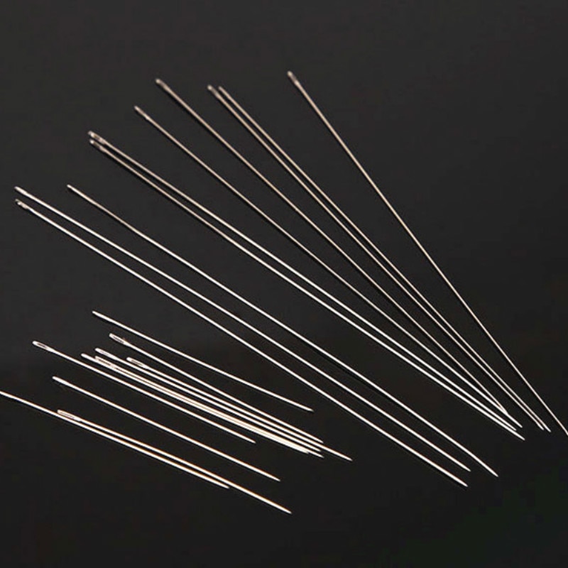 30Pcs Kralen Naald Big Eye Gebogen Open 80Mm 100Mm 120Mm Diy Lange String Cord Sieraden Maken gereedschap Metalen Pinnen Naalden