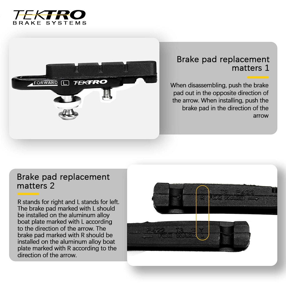 Tektro pastilla de freno de bicicleta de carretera P477 P473 velocidad llanta de bicicleta frenos zapatos para llanta de aleación de aluminio pastillas de freno de bicicleta de ciudad piezas de ciclismo